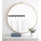 Metal frame Round Mirror with decorative hook 32 inch Brass finish